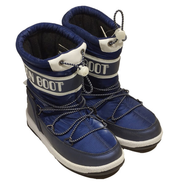 scarpe doposci da BAMBINO MOON BOOT JR sport blu e bianco caldo e impermeabile - immagine 4