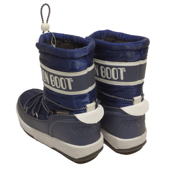 scarpe doposci da BAMBINO MOON BOOT JR sport blu e bianco caldo e impermeabile - immagine 3