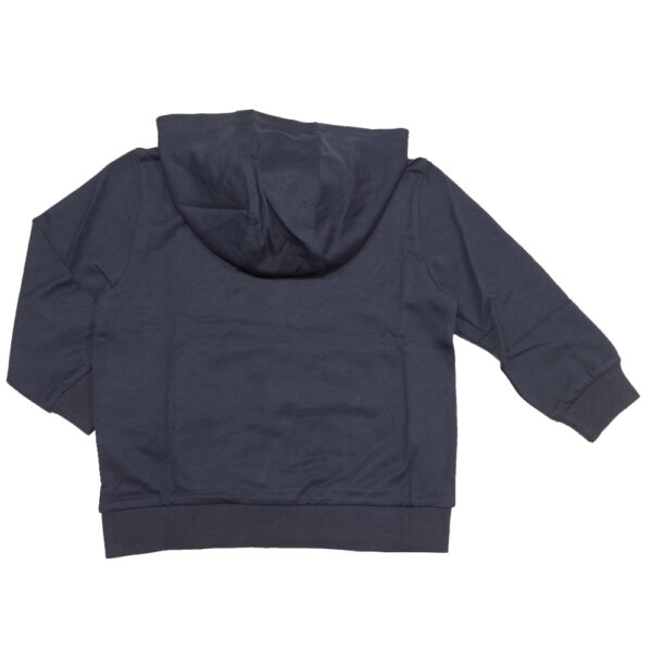felpa da bambino Emporio Armani blu di puro cotone con cappuccio - immagine 4