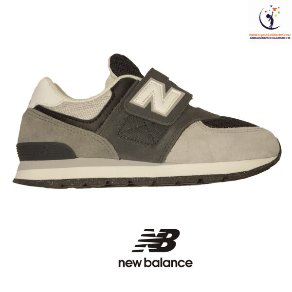 scarpe da bambino New Balance sneakers grey black PV574DA2
