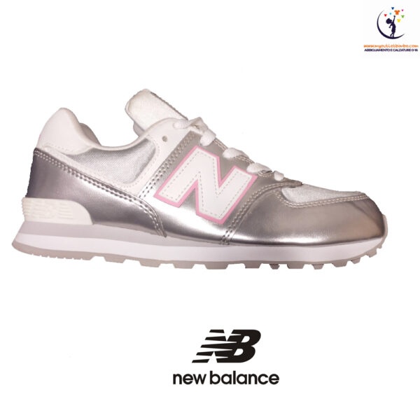 scarpe da bambina New Balance sneakers silver GC574