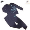 completo da bambino di Nike tuta in felpa garzata blu midnight navy