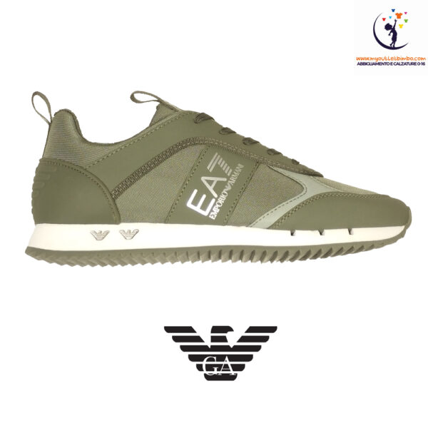 scarpe sneakers Emporio Armani verde militare