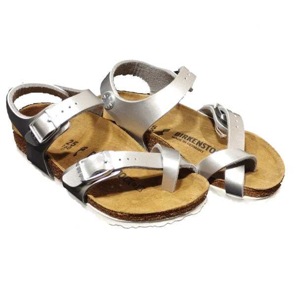 sandalo da bambina birkenstock tinta silver Taormina - immagine 4