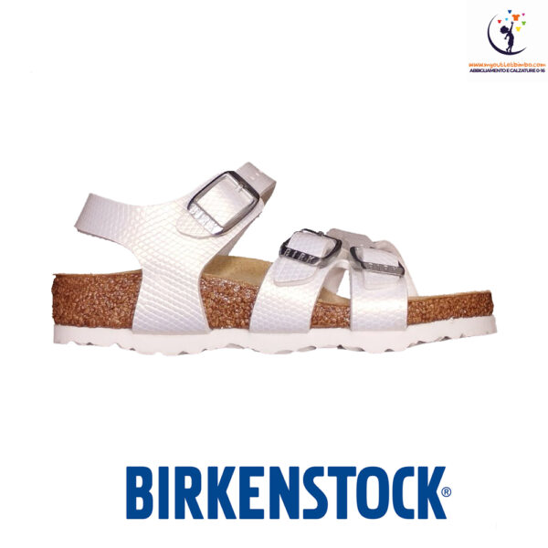 sandalo da bambina Birkenstock tinta panna Kumba kids
