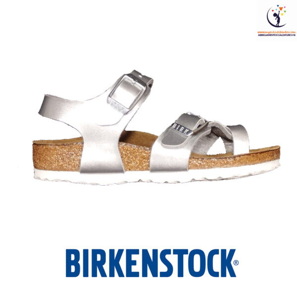 sandalo da bambina birkenstock tinta silver Taormina
