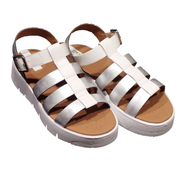 sandalo da bambina Geox dandra D45SCB OCD argento - immagine 2