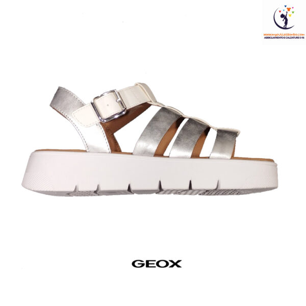 sandalo da bambina Geox dandra D45SCB OCD argento