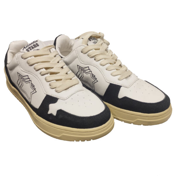 scarpe da uomo Atlantic Stars sneakers Hokuto bianca e nera - immagine 4