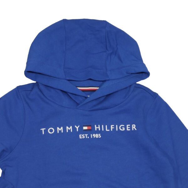 felpa da bambino tommy hilfigher con cappuccio KS0KS00205 azzurro - immagine 2