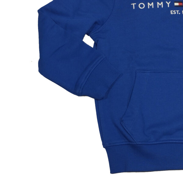 felpa da bambino tommy hilfigher con cappuccio KS0KS00205 azzurro - immagine 3