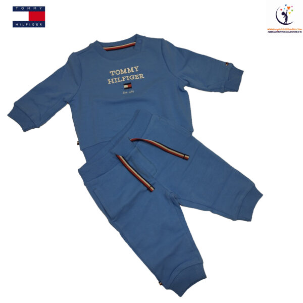 tuta baby Tommy Hilfigher girocollo KN0KN01771 C30 blue spell
