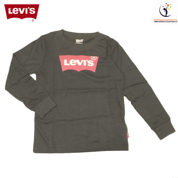 t-shirt di Levi's da bambino nera maniche lunghe 8E8646-023